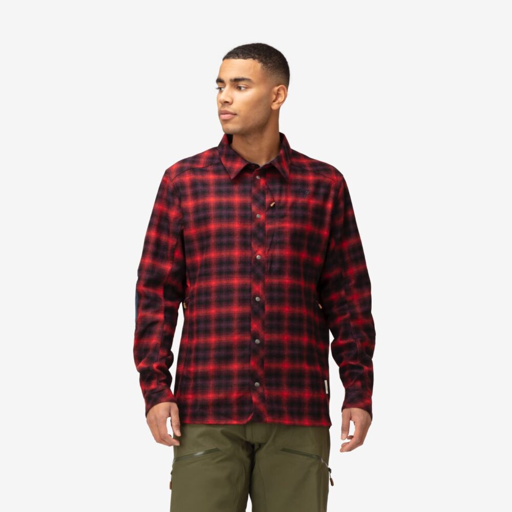 Norröna tamok wool Shirt M's Tawny Port