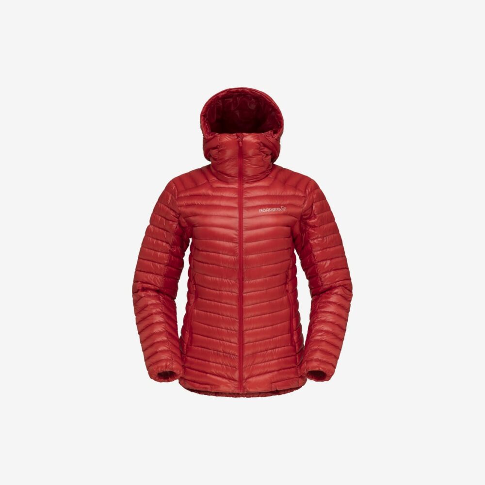 Norröna trollveggen superlight down850 Hood W's True Red