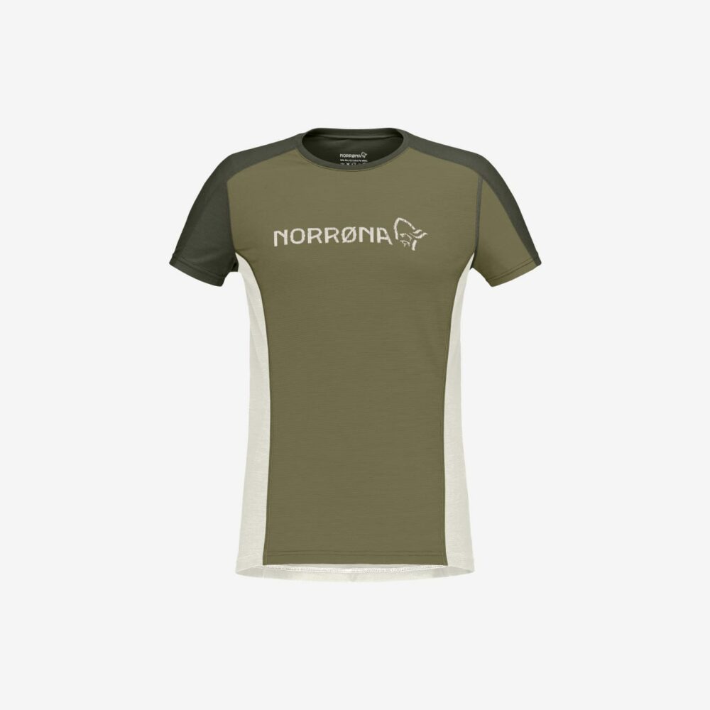 Norröna falketind equaliser merino T-Shirt W's Olive Drab/Olive Night