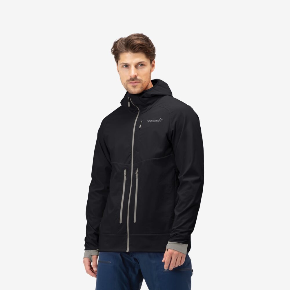 Norröna lyngen hiloflex100 Jacket M's Caviar/Castor Grey