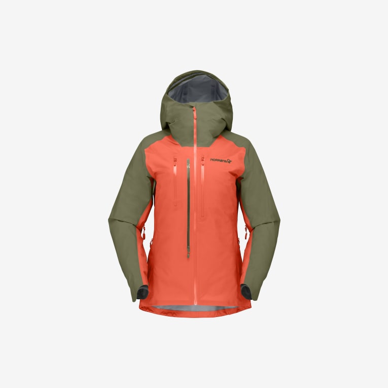 Norröna lyngen Gore-Tex Jacket W’s Olive Night/Orange Alert – peloton.is