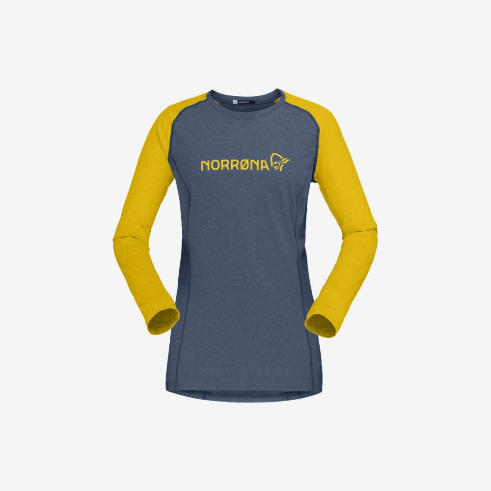 Norröna fjørå equaliser lightweight Long sleeve (W) Sulphur/Vintage Indigo
