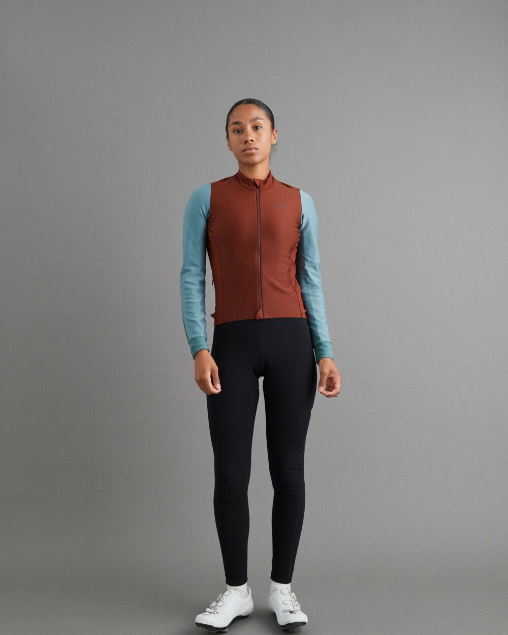 PNS Women's Mechanism Thermal Long Sleeve Jersey Mahogany / Dusty Teal - Image 2