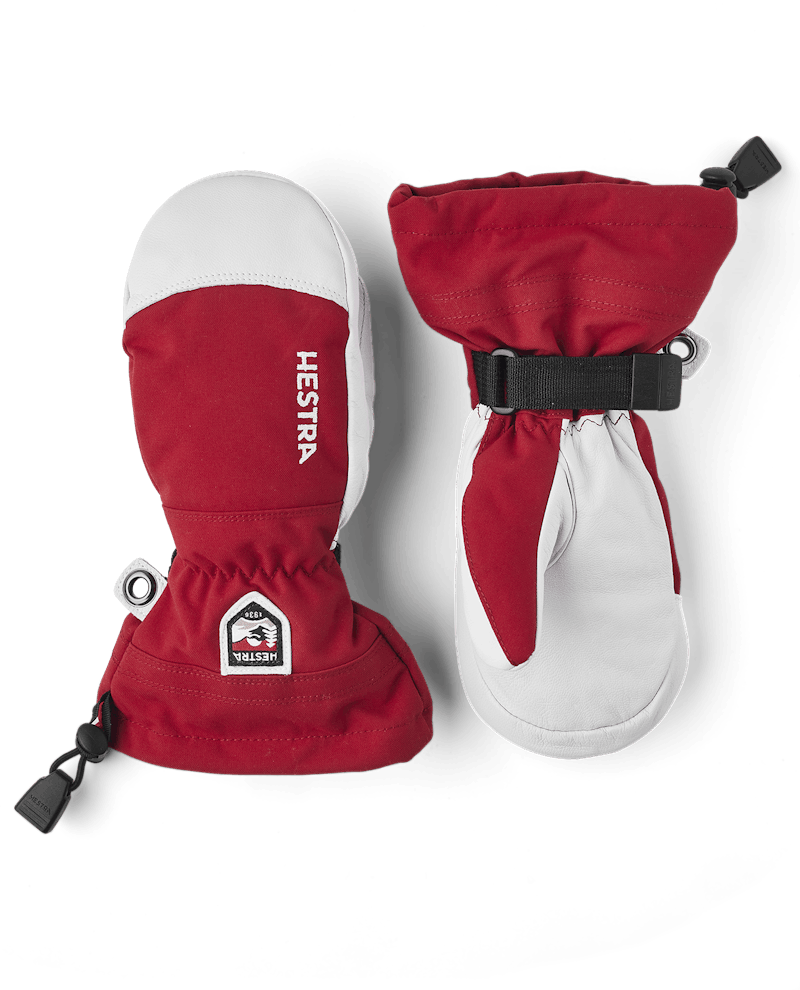 Hestra Army Leather Heli Ski Jr. - mitt Red