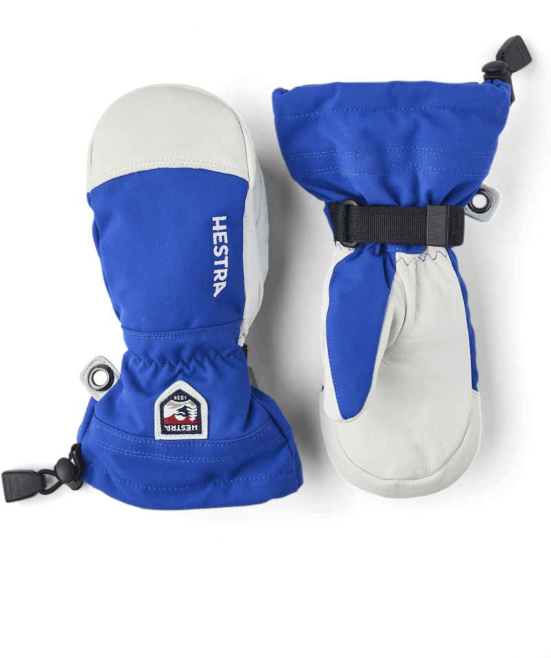 Hestra Army Leather Heli Ski Jr. - mitt Royal blue