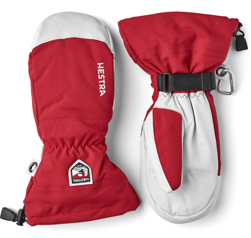 Hestra Army Leather Heli Ski - mitt Red