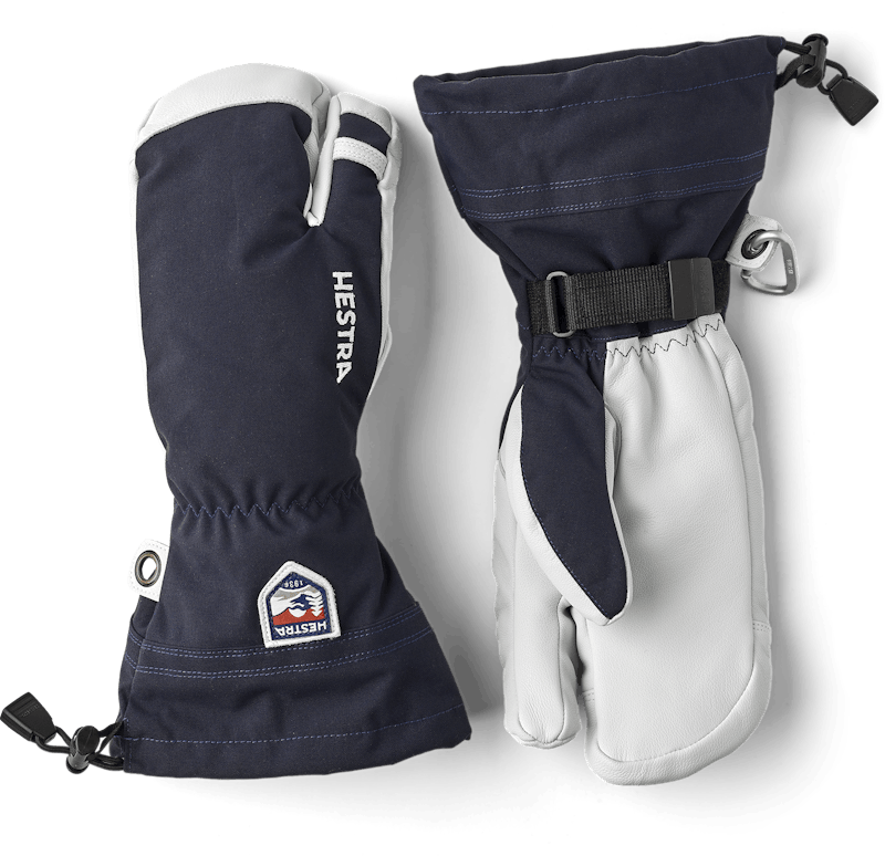 Hestra Army Leather Heli Ski - 3 finger Navy