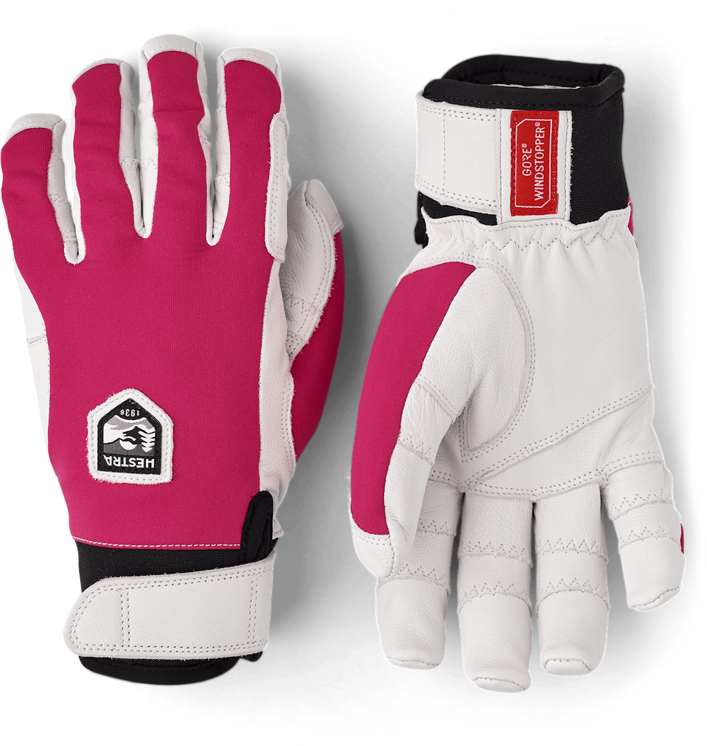 Hestra Ergo Grip Active - 5 finger Fuchsia/Offwhite