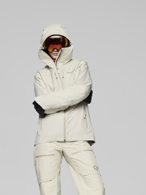 Norröna lofoten Gore-Tex insulated Jacket W's Oatmeal - Image 2