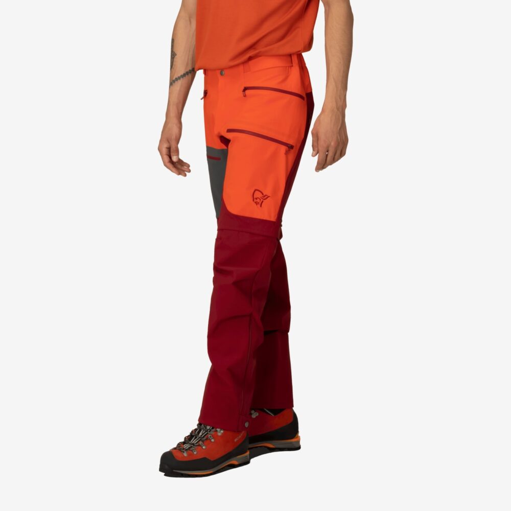 Norröna trollveggen flex1 Zip-off Pants M's Arednalin/Rhubarb - Image 2