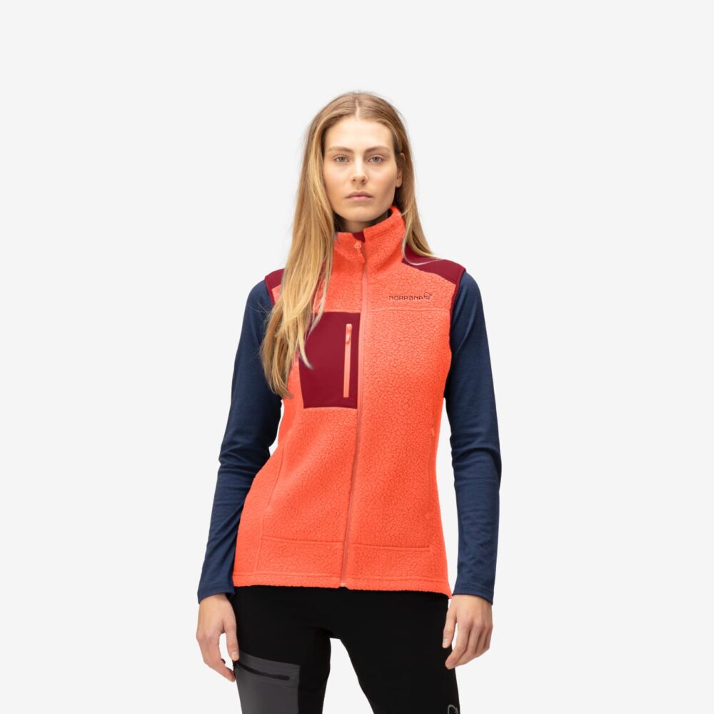 Norröna trollveggen Thermal Pro Vest W's Orange Alert - Image 2