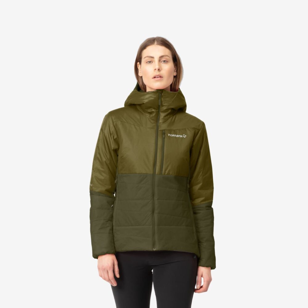 Norröna falketind thermo60 Hood W's Olive Drab/Olive Night - Image 2