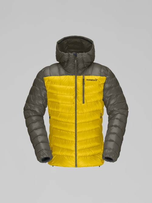 Norröna lyngen down850 Hood M's Golden Palm