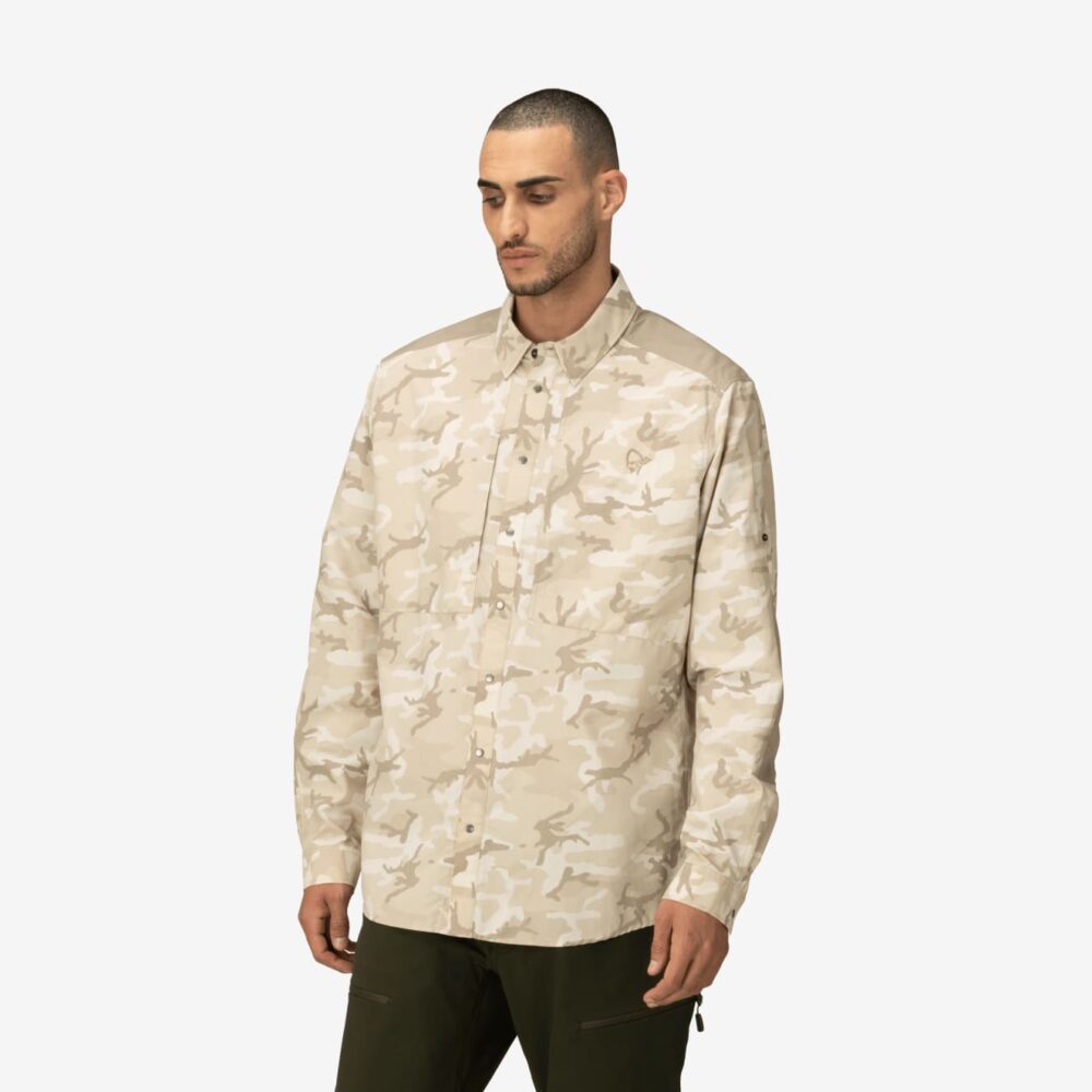 Norröna femund light Shirt M's Beige Camo - Image 2