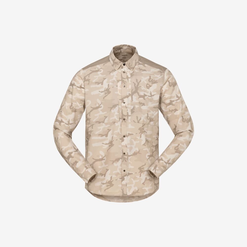 Norröna femund light Shirt M's Beige Camo