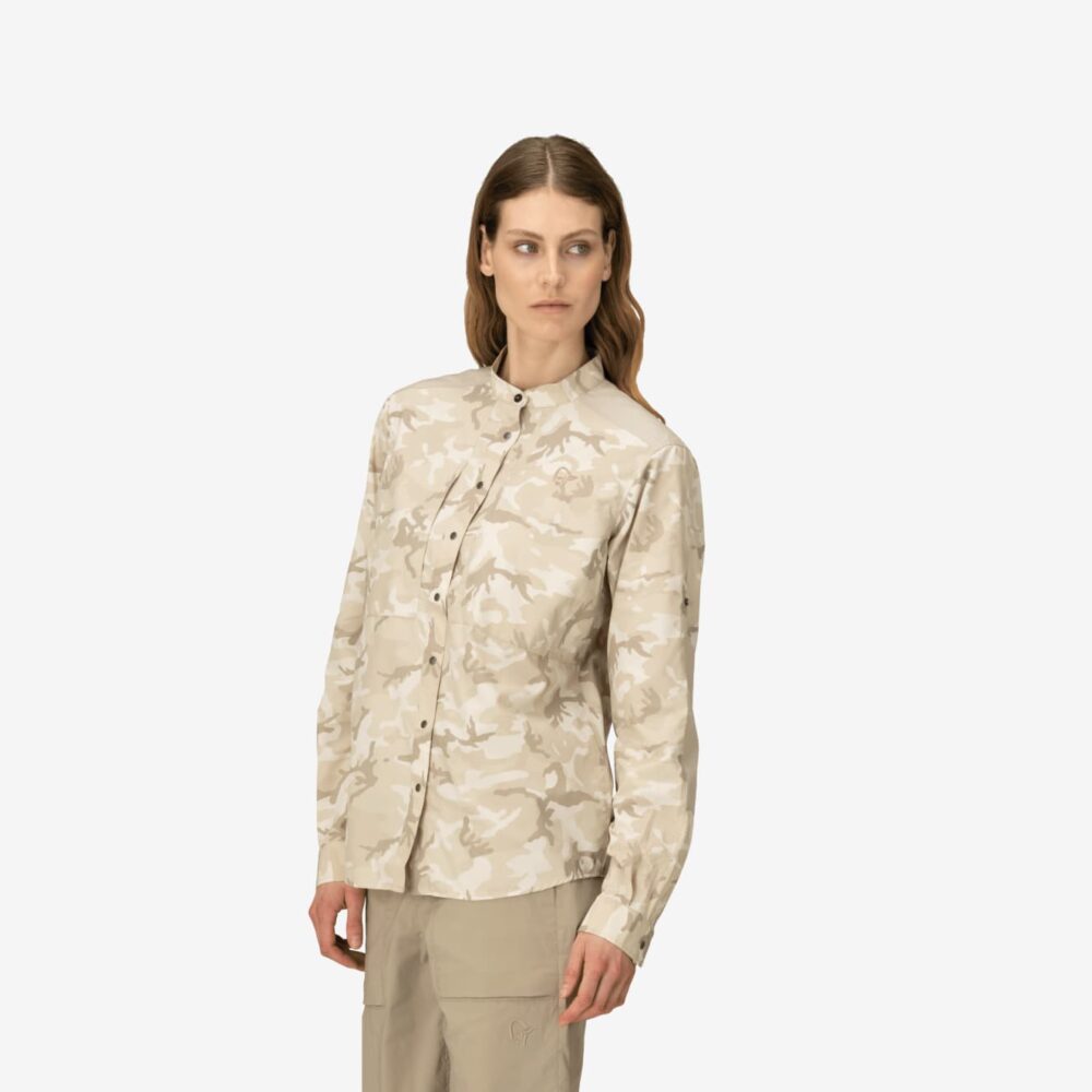 Norröna femund light Shirt W's Beige Camo - Image 2