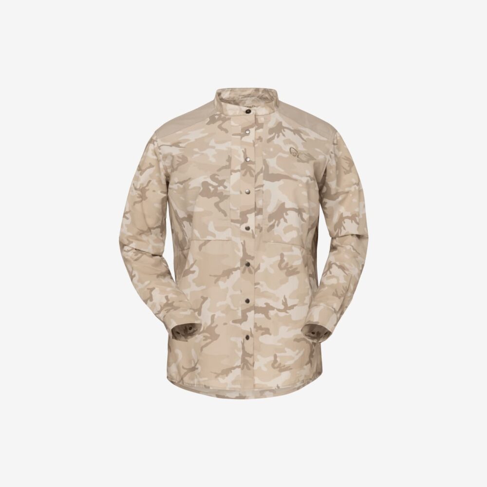 Norröna femund light Shirt W's Beige Camo