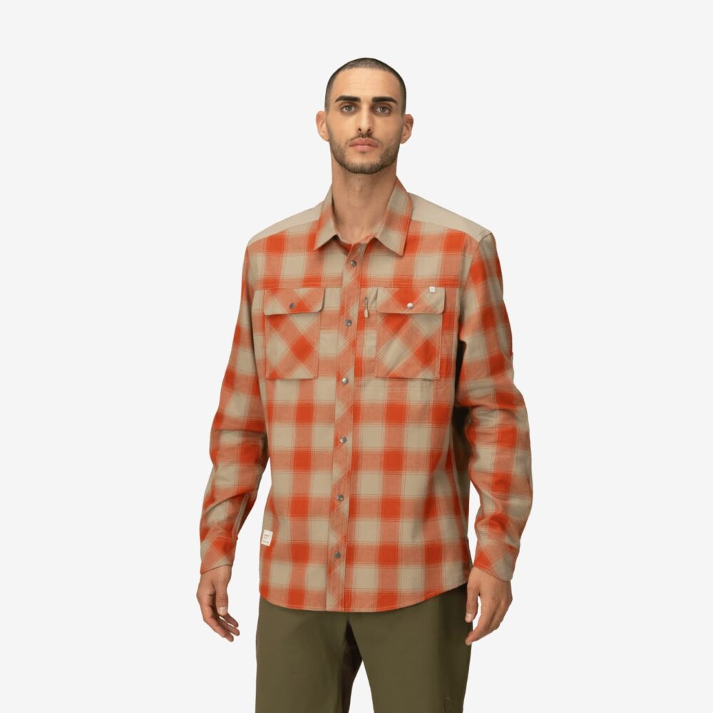 Norröna femund flannel Shirt M's Pureed Pumpkin - Image 2