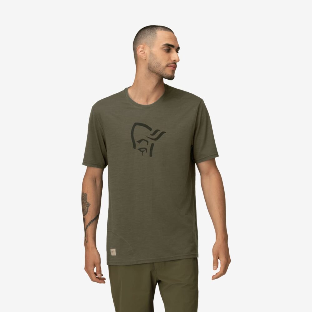 Norröna femund equaliser merino T-Shirt M's Olive Night - Image 2