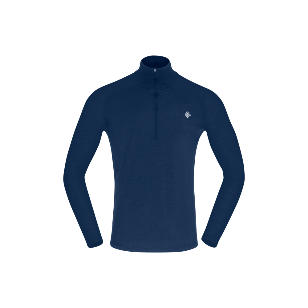 Norröna femund pureUll Zip Neck M's Indigo Night