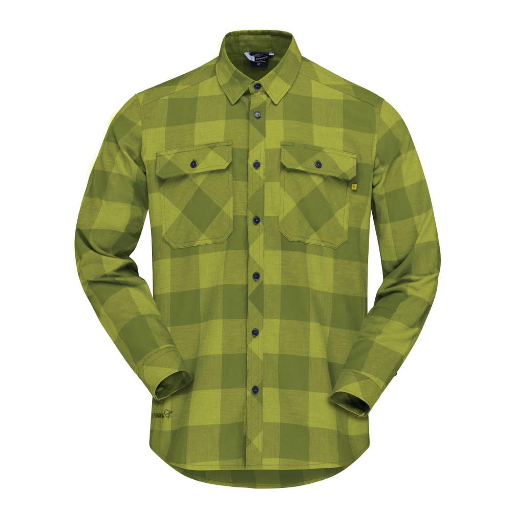Norröna femund flannel lightweight Shirt M's Golden Lime