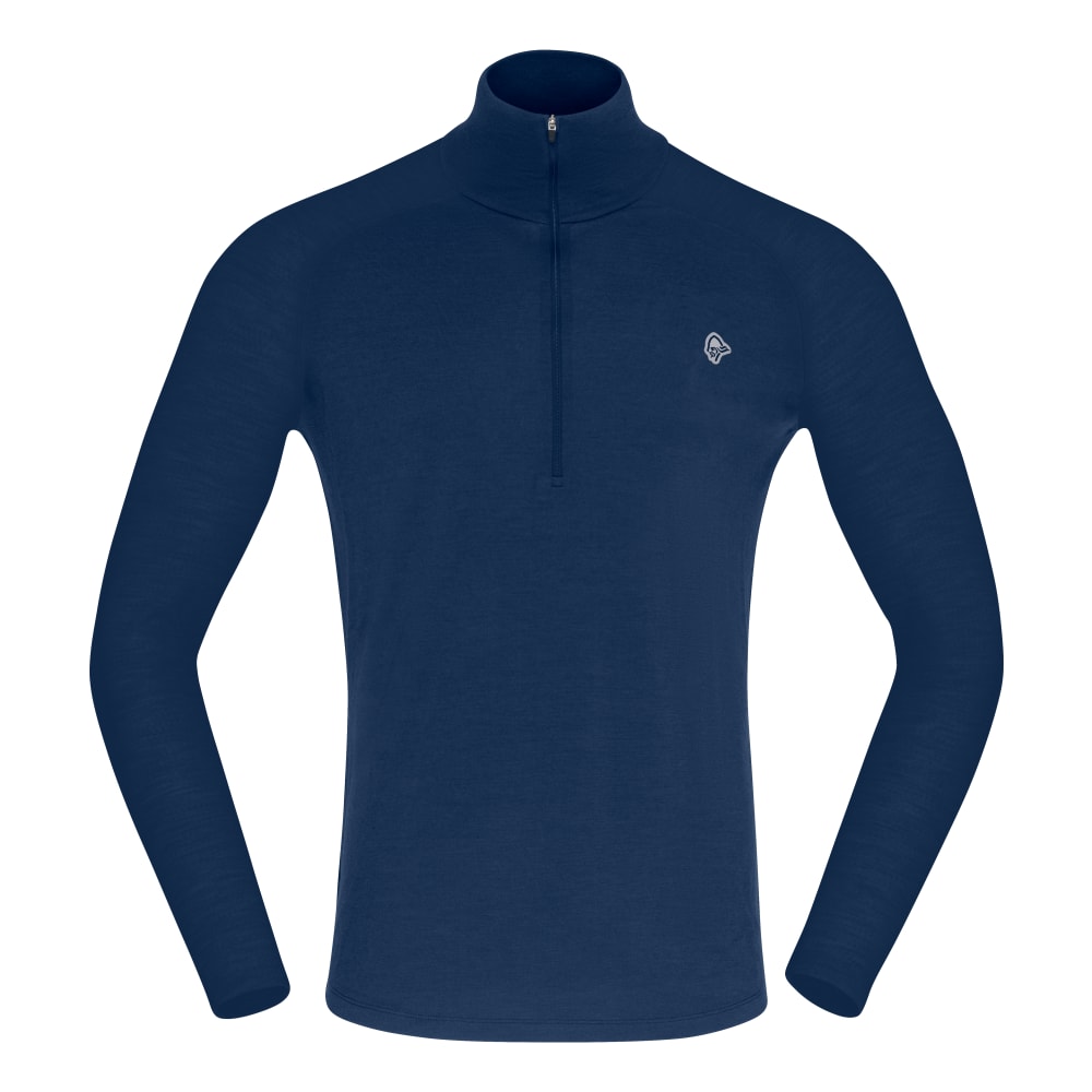 Norröna femund pureUll Zip Neck M's Indigo Night