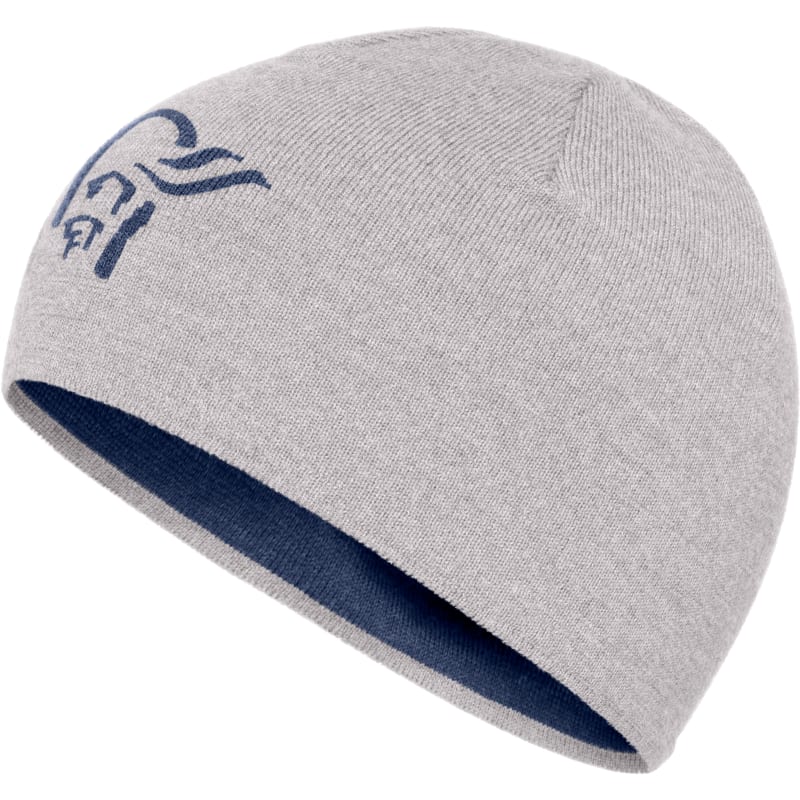 Norröna /29 light merinoUll logo Beanie Grey Melange